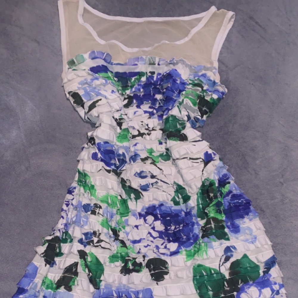 Floral  ruffle Fun cocktail Dress